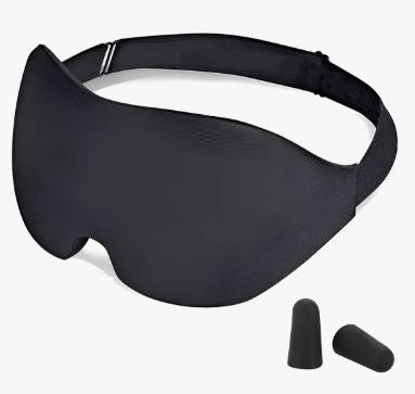 Antifaz 3D Anti Oscuridad + Tapones de Oreja Para Ruidos